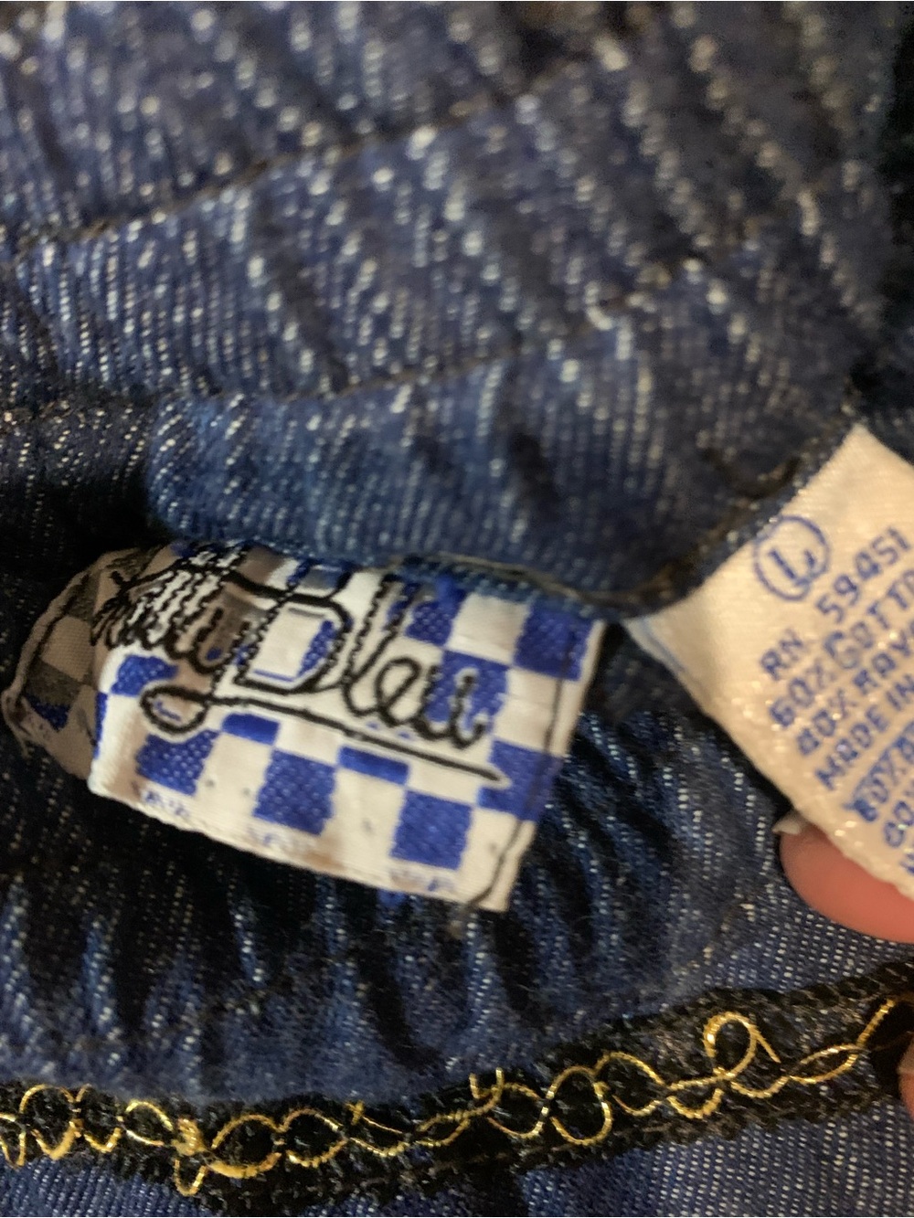 Vintage cottage core vibes Floral Boho Maxi Skirt in blue Jean  and Multicolor - Picture 10 of 10